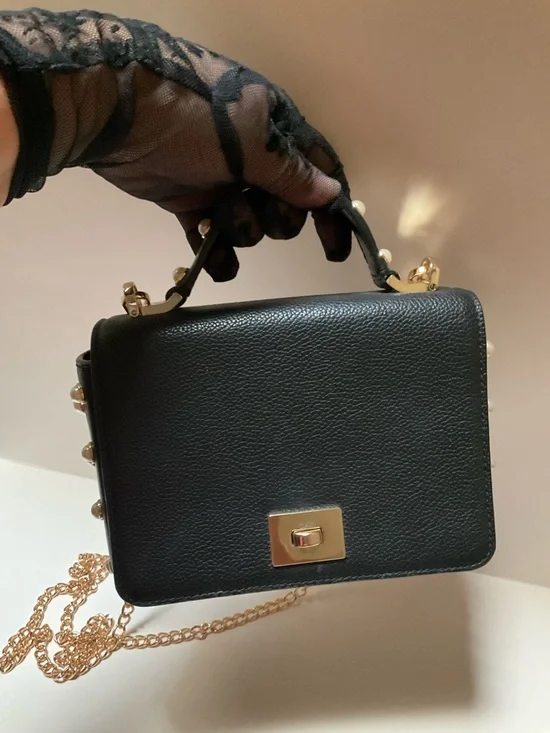 Kate Spade Pearl-Stud Chain Black Crossbody Bag Serrano Place Pearl Maisie MINI - Picture 12 of 14
